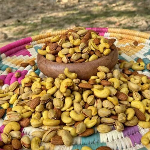 آجیل سه مغز شور زعفرونی