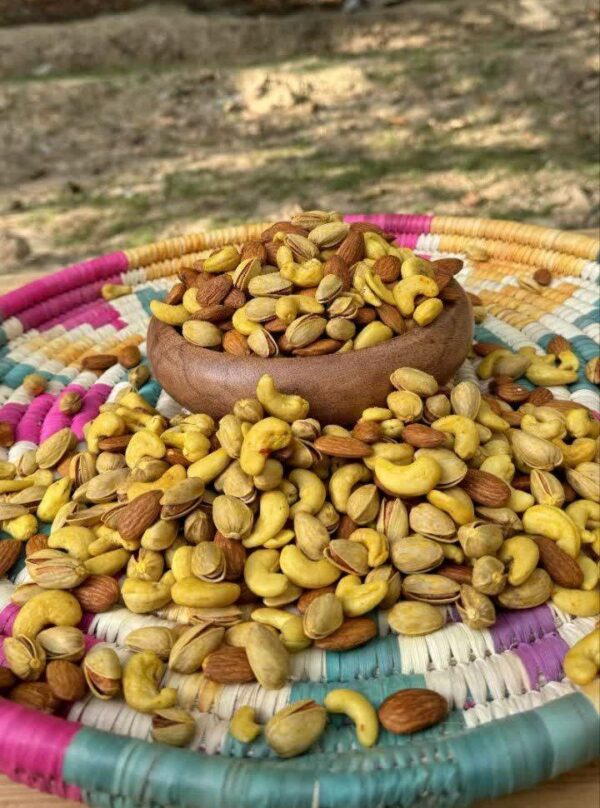 آجیل سه مغز شور زعفرونی